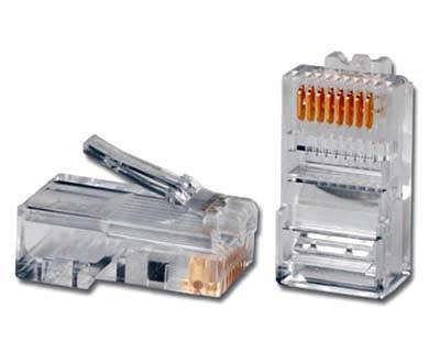 Fiber optik kabloları sonlandırmak için ise ST-SC konnektörleri kullanılır. Resim 2.7: RJ-12 konnektör Resim 2.8: RJ-45 konnektör 2.3.4. Kablo Hazırlama Resim 2.