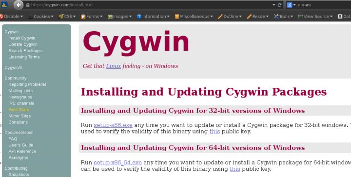 Cygwin Kullanıcı klavuzu yardımı ile Cygwin'i naısıl yükleyip