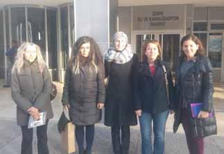 İzmir Büyükşehir Belediyesi Ana hizmet binası ve İBB İZSU Genel Müdürlüğünde çalışan kadın üyelerimizi 15 Aralık 2016 tarihinde ziyaret eden Komisyon üyeleri kadın üyelerin meslek yaşamında