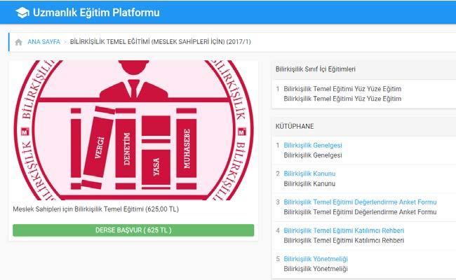 Bilirkişilik Temel Eğitimine Meslek Sahiplerinin başvurusu için butonu 