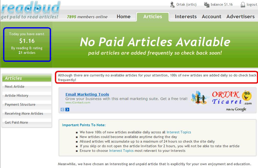 Readbud a her gün yüzlerce yeni makale ekleniyor ve daha sık ziyaret edin diyor.