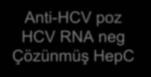ay için kontrole çağır Anti-HCV neg HCV RNA neg veya serokonversiyon yok HepC
