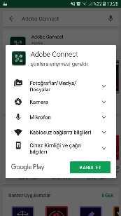 A - Canlı Dersin Mobil Cihazlardan İzlenmesi 1-) Adobe Connect Uygulamasını telefonunuza