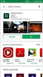 a-) Android tabanlı telefonlar için - Google play hesabınızdan adobe connect uygulamasını  b-)