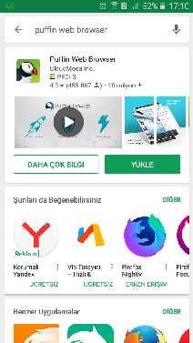 B - Arşivdeki Derslerin Mobil Cihazlardan İzlenmesi 1-) Puffin Web Browser Uygulamasını telefonunuza indiriniz. *** Bu uygulama ile masa üstü bilgisayarınızdan uzak2.mersin.edu.