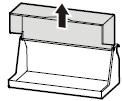 Kutuların yerini değiştirme: Yukarı doğru alın ve istediğiniz yere tekrar oturtun. Kutuların asma çubuğuda çıkartılarak istenilen yere (Örneğin kapı rafının yerine) takılabilinir. Dikkat!