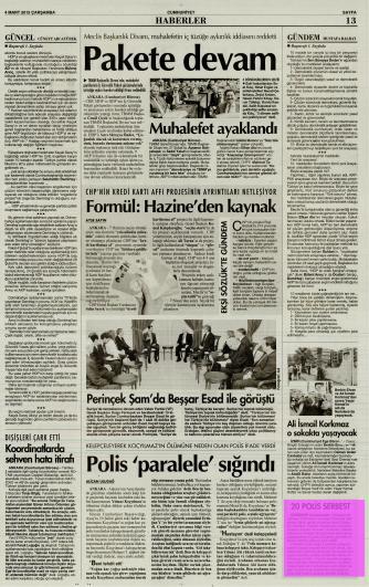 Sayfa : 13 İSTANBUL Tiraj