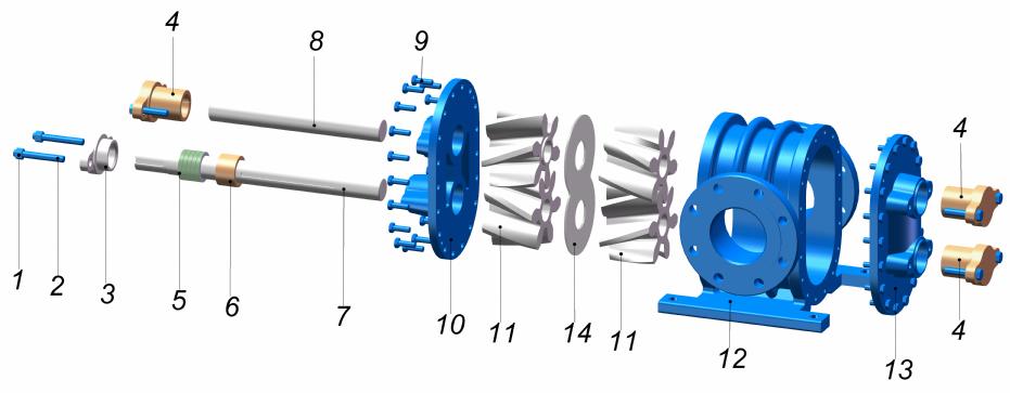 YHL 4" PARÇA LİSTESİ / YHL 4" PART LİST 1 SOMUN Nut 8 MİL2 Shaft2 2 SAPLAMA Stud 9 CİVATA Screw 3 SALMASTRA BASKISI Packing press 10 ÖN KAPAK Front Cover 4