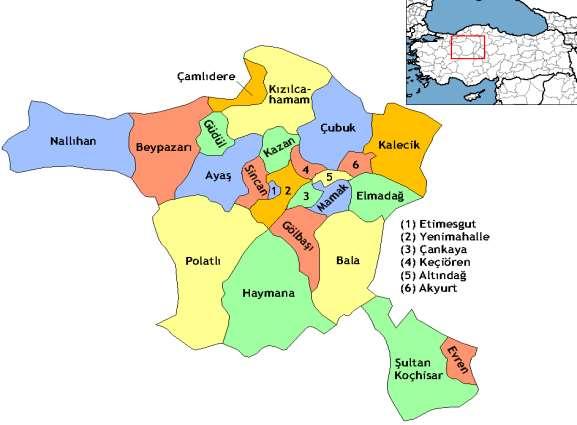 30 5.3.2. Çankaya İlçesi 1936 yılında Ankara'nın merkez ilçesi olan Çankaya, 1983 yılında Çankaya, Gölbaşı, Mamak olmak üzere farklı ilçelere bölünmüştür.