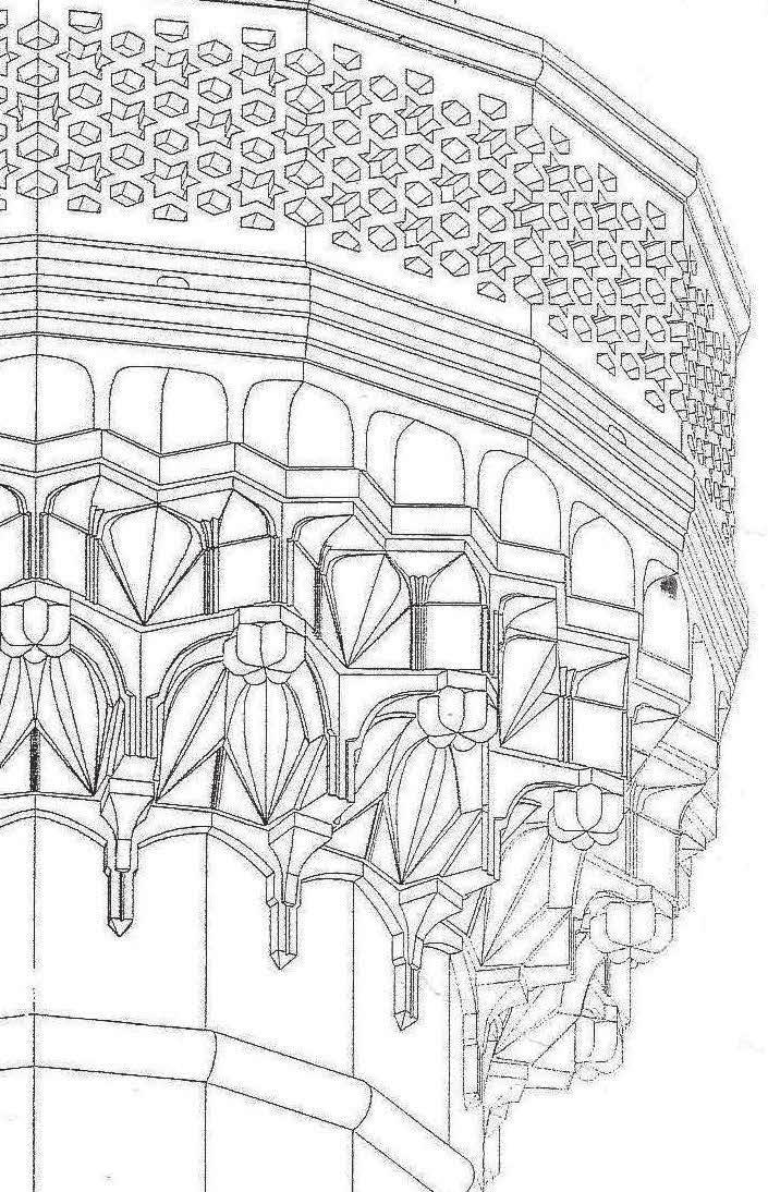 Şekil 4-4- Selçuk Sultan Cami Minare Şerefesi Perspektifi (Kaynak: VİBMA) a.