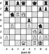 21. Vh3 Adf4 22. Vg3 Vc7 23. Kfe1 Ae2+ Bu hata derhal kaybettirir. Fakat oyun nasıl olsa kurtarılamazdı; örneğin 23.... Fe6 24. Kxe6+ Axe6 25. Ad5++. 24. Kxe2 Vxc7 25. Ah7+ Şf7 26. hxc7 Kh8 27.