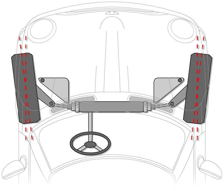 Reading Text: Toe Setting the correct toe is critical for even tyre wear. Toe-in - the wheels point inward. A small toe-in can compensate for the effect of rear-wheel drive.