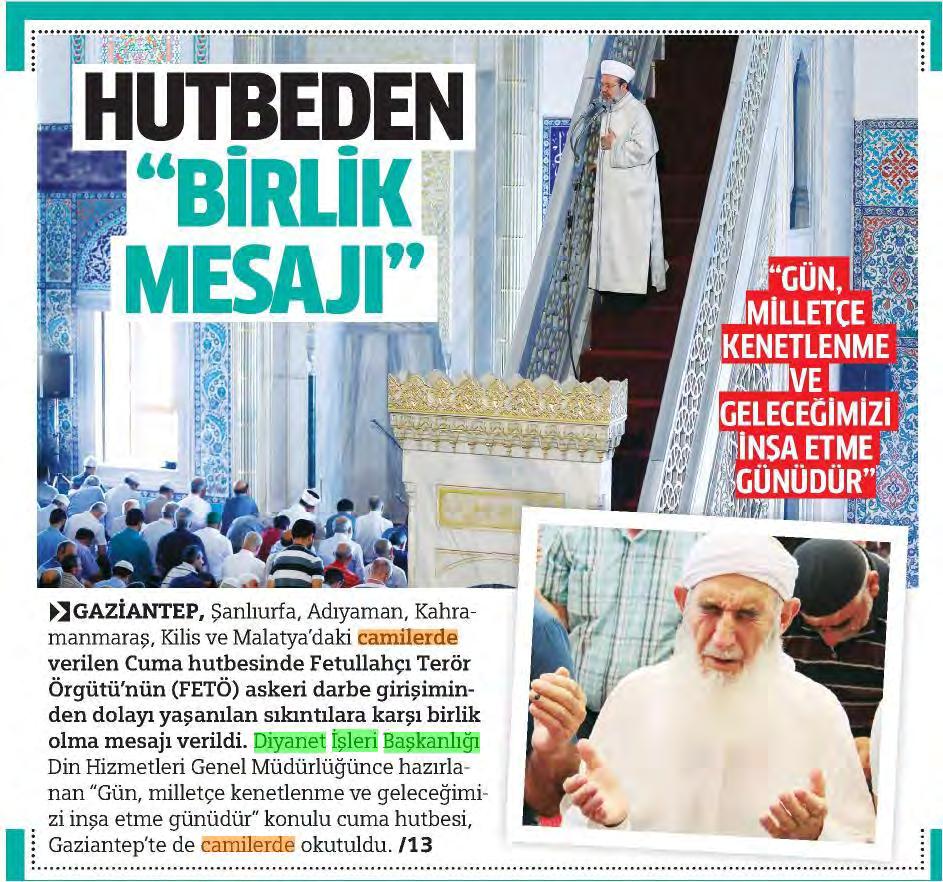 MİLLİ GAZETE Tarih : 23.07.