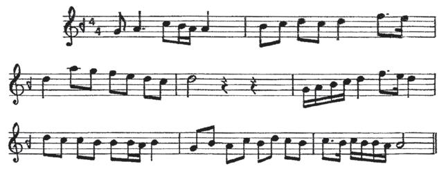 Quinteto Bûselik en Nevâ en Muhayyer B Escala del Makam Uşşak Ampliación II- Al quinteto Bûselik que se encuentra encima de la nota Nevâ (Re) se le puede añadir un cuarteto ürdî empezado en la nota