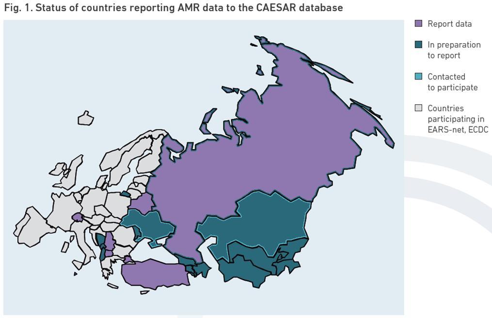 Orta Asya ve Doğu Avrupa Antimikrobiyal Direnç Sürveyans Ağına (CAESAR) Katılan Ülkeler Belarus FYR Macedonia Russia Serbia