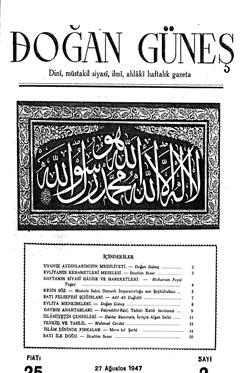 Merkezindeki Dergisi: Teârüf-i Müslimîn (1910-1911) Hamit Er Darülfünun