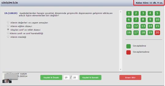 Sınav soruları için dersin öğretim elemanı tarafından soru havuzu oluşturulmuştur.