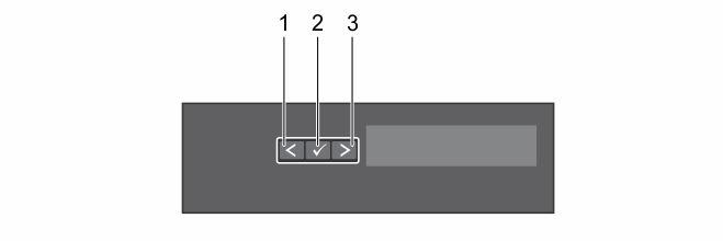 Rakam 2. LCD panel özellikleri Tablo 2. LCD panel özellikleri Öğe Düğme Açıklama 1 Sol Tek adımlık artışlarla imleci geriye doğru taşır. 2 Seç İmleç tarafından vurgulanan menü öğesini seçer.