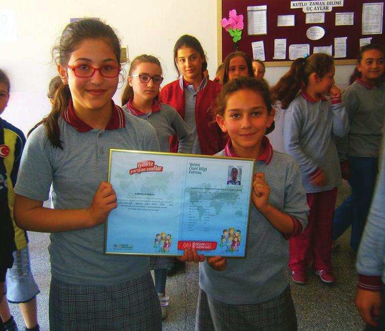 97 Her Sınıfın Bir Yetim Kardeşi Var İyilikte yarışan sınıflar, geleceğin İyiliksever Türkiye projesidir.
