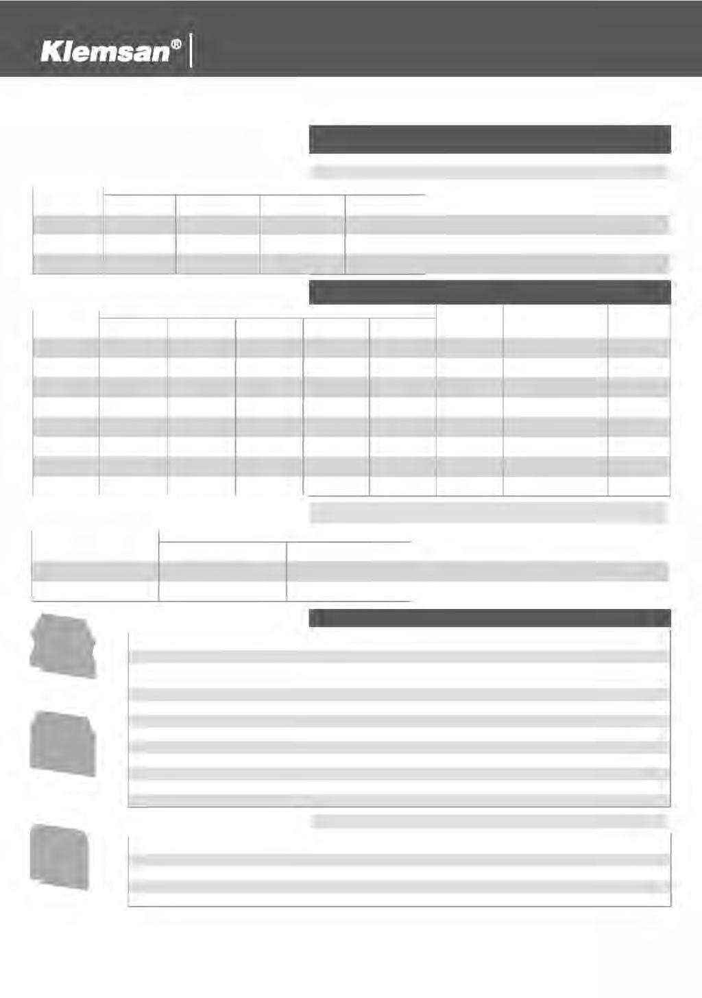 KLEMENS ve AKSESUARLAR PCY Serisi Aksesuar Seçim Tabloları PCY Serisi Baralı Ayırma Klemensler (Gerilim Ayırma) Aksesuar Seçim Tablosu ÜST KÖPRÜ Ürünler 2 kutuplu 3 kutuplu 4 kutuplu 10 kutuplu