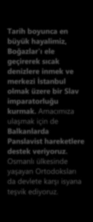 Ancak Trablusgarp tecrübesiyle Osmanlı ülkesinden toprak almanın kolay olmadığını gördük. Bu konuda büyük devletlerin desteğine ihtiyacımız var. ALMANYA 1871'de güçlü birlik oluşturduk.