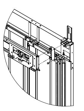 3.4 Mekanizma ve Panellerin Montajı Şekil 12 Şekil 12 da belirtildiği gibi mekanizma kasaya, kapının toplandığı yönde 2 diğer