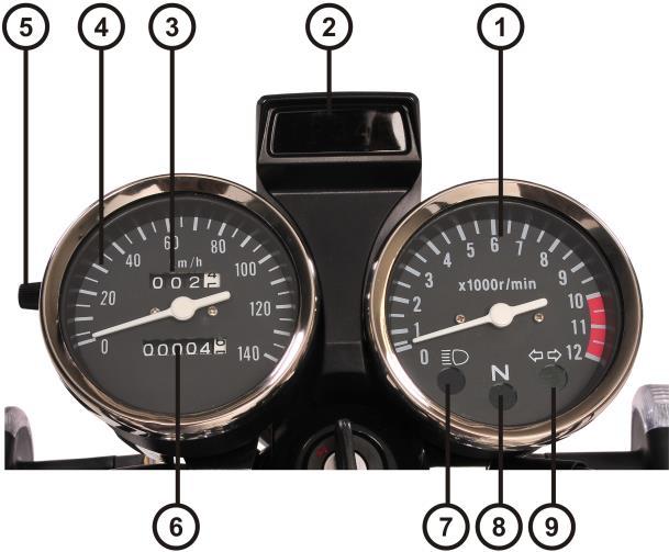 GÖSTERGE PANELİ (4) HIZ GÖSTERGESİ Hız göstergesi, aracın saatteki hızını kilometre ve mil cinsinden gösterir.