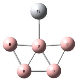 B 5 Ti-16 B 5 Ti-17 B 5 Ti-18 B 5 Ti-19 ġekil 6.13 (devam2) B 5 Ti Atom Topakları B 5 Ti iyon atom topakları: Tablo 6.22 B 5 Ti iyon atom topaklarının hesaplama verileri CEP121-G 6-311++G(d.