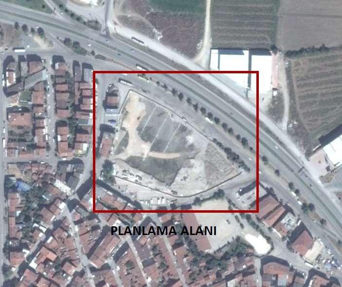 Şekil 21:Planlama Alanının Bölge İçerisindeki Konumu 2.2. Ulaşım İlişkileri Planlama alanı, Bursa-Eskişehir Yolu nun güneybatısında, Mezbaa Sokak ın batısında konumlanmıştır.
