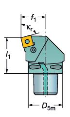 GENERL TURNNG External machining - Holders for negative basic-shape inserts Dış çap işleme - Negatif temel şekilli kesici uçlar için takımlar Coromant Capto saplı kesme üniteleri T-Max P levyeli