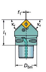 GENERL TURNNG External machining - Holders for negative basic-shape inserts Dış çap işleme - Negatif temel şekilli kesici uçlar için takımlar Coromant Capto saplı kesme üniteleri T-Max P levyeli