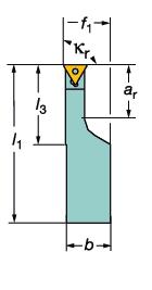 GENERL TURNNG External machining - Holders for positive basic-shape inserts Dış çap işleme - Pozitif temel şekilli kesici uçlar için takımlar Dikdörtgen kesit saplı takımlar CoroTurn 107 vidalı