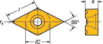 GENERL TURNNG External machining - Holders for positive basic-shape inserts Dış çap işleme - Pozitif temel şekilli kesici uçlar için takımlar CoroTurn TR Eşkenar dörtgen 55 SO uygulama alanları için