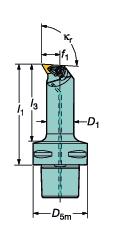 GENERL TURNNG nternal machining Holders for negative basic-shape inserts Delik işleme - Negatif temel şekilli kesici uçlar için takımlar Coromant Capto saplı delik baraları CoroTurn RC rijit bağlama
