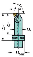 GENERL TURNNG nternal machining Holders for negative basic-shape inserts Delik işleme - Negatif temel şekilli kesici uçlar için takımlar Coromant Capto saplı delik baraları T-Max P üstten baskılı ve