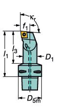 GENERL TURNNG nternal machining Holders for positive basic-shape inserts Delik işleme - Pozitif temel şekilli kesici uçlar için takımlar Coromant Capto saplı delik baraları CoroTurn 107 vidalı