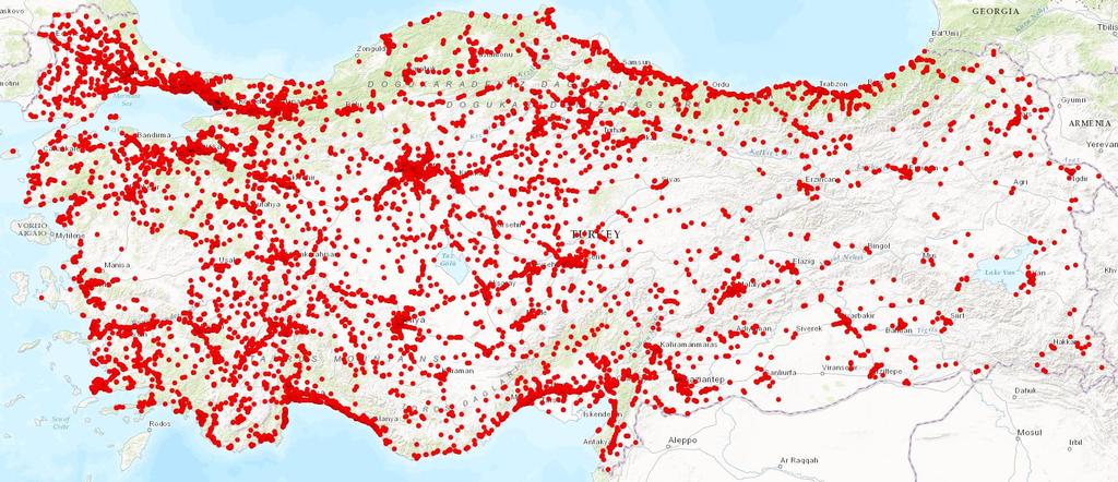 Türkiye Toprak Kirliliği KİRLENMİŞ SAHALAR BİLGİ SİSTEMİ (HARİTALAR) Noktasal Kaynaklı Toprak Kirliliği