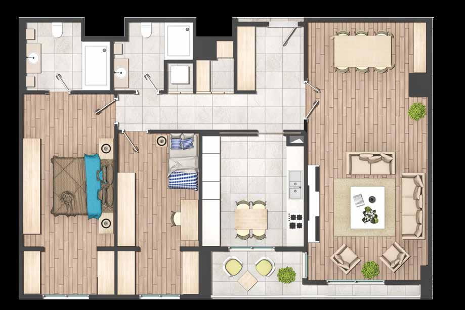 A---F 2+1 C A F LO TİP 2+1/C (1.-2. Normal at Planı) - Salon : 36.37 m² - Mutfak : 12.98 m² - Antre : 7.58 m² - oridor : 5.78 m² - : 5.10 m² - 1 : 15.44 m² - : 16.55 m² - iy. : 4.97 m² - : 6.