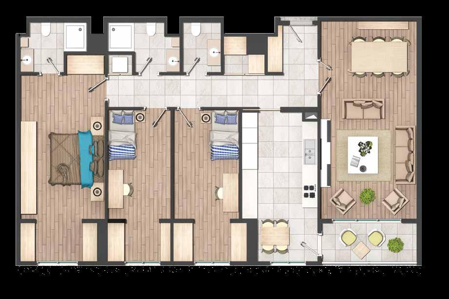 C- 3+1/F C- LO TİP 3+1/F 4,21 m² 19,40 m² Çam. Nişi 0,90 m² 4,45 m² Misafir WC 2,94 m² oridor 8,53 m² iler 1,90 m² Antre 5,40 m² Salon 29,71 m² - Salon : 29.71 m² - Mutfak : 15.61 m² - Antre : 5.