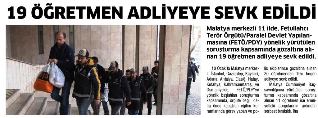 MALATYA SÖZ Tarih : 19.01.