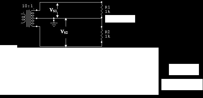 Transformatörün sargıları arasındaki oranıda dikkate alarak; a)r1 ve R2 dirençleri üzerindeki gerilimlerin rms değerini