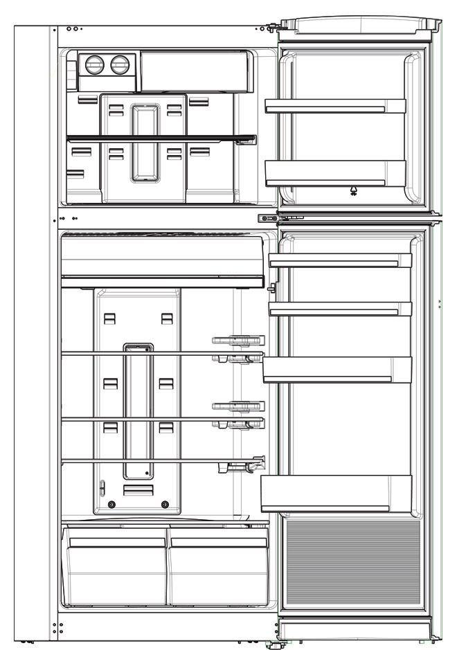 BÖLÜM- 8. BUZDOLABI PARÇALARI VE BÖLÜMLERİ 1 2 3 4 13 5 7 6 14 8 15 16 10 9 17 11 12 Bu sunum yalnızca cihazın parçaları hakkında bilgilendirme amaçlıdır. Parçalar cihaz modeline göre farklı olabilir.