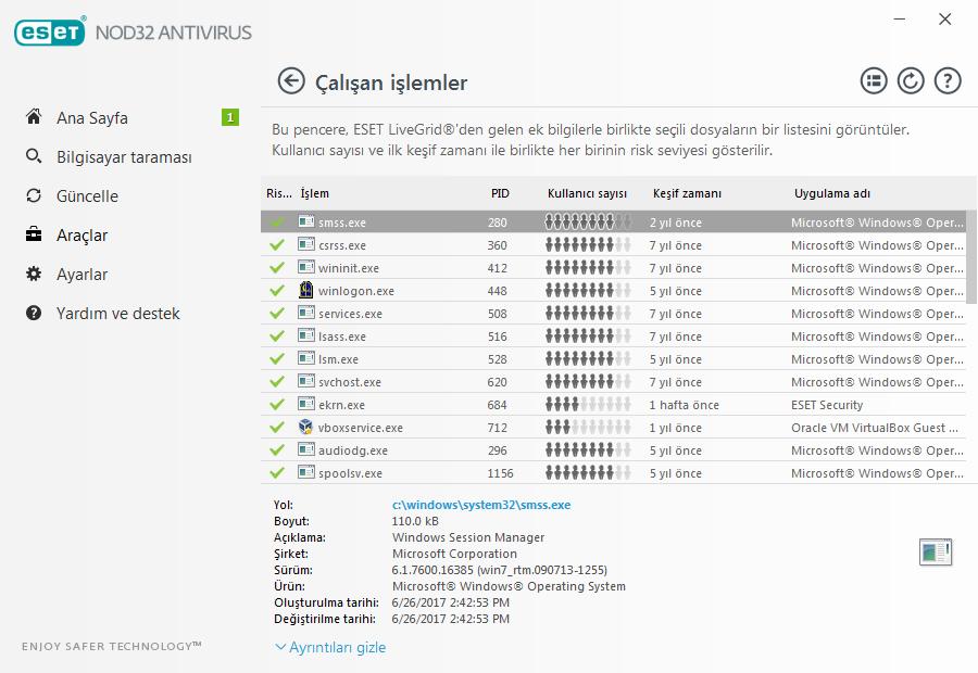 dosya yerine Windows Olay günlüğüne depolanır (Denetim masasındaki Olay Görüntüleyici kullanılarak görüntülenebilir).