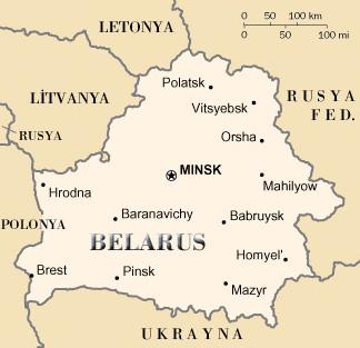 BELARUS I. A) Genel Bilgiler Resmi Adı : Belarus Cumhuriyeti Yönetim Biçimi : Cumhuriyet Resmi Dili : Rusça Belarusça Başkenti : Minsk Yüzölçümü : 27.6 km2 Nüfusu (24) : 9.