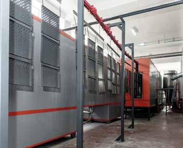 Elektrik Panolarını, 19 rack kabinlerini (dikili-duvar tipi) ve Boyalı Metal Kablo taşıma sistemlerini elektro-statik toz boya ile kaplanması (finishing) amacı ile kurulmuştur.