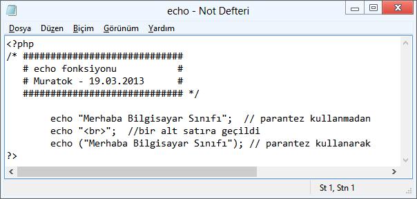 PHP de echo ve print