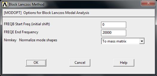 Number of modes to extract bölümünde mod sayısı olarak 12 giriniz. Burada dikkat edilmesi gereken konu, girilen mod sayısının sistemin davranışını yansıtması gerekmektedir.