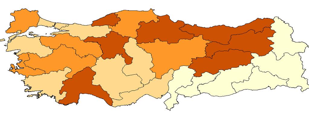 5.Mevcut Durum Analizi TRC1 Bölgesi illeri arasında Gaziantep ili sağlık altyapısı,kalitesi ve sağlık hizmetlerine erişim açısından Adıyaman ve Kilis illerine göre daha iyi durumda olduğu