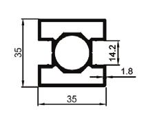 Alüminyum Kare ve Dikdörtgen Küpeşte Profilleri Aluminium Square and Rectanguler Railing Profilies Q 0,8 5 3, 0,,,8 7, 5, Profil no. (kg/m) (mm) 99 0.094 64.4 Profil no. (kg/m) (mm) 599 0.08 74.