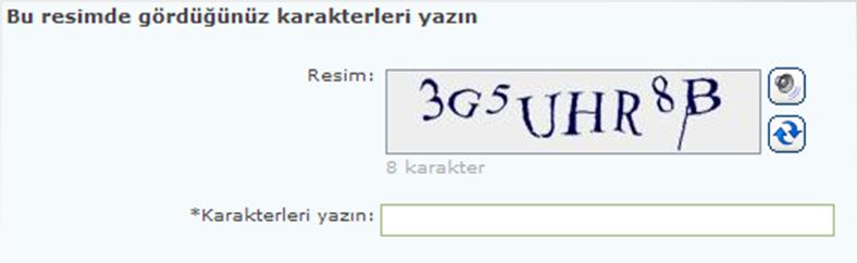 Parolayı unutmamız halinde yeni parolayı oluşturabilmek için bir sor seçmeli ve